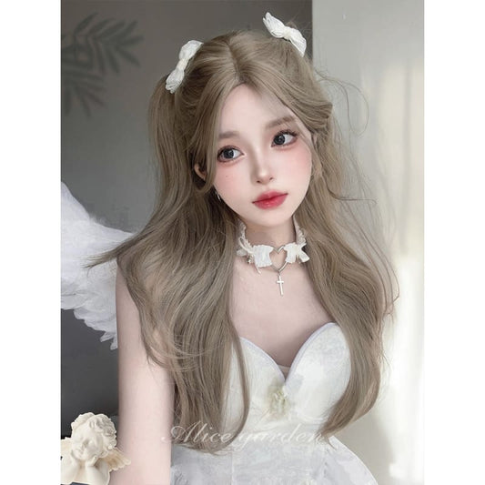 Sweet Cinderella Ash Blonde Lolita Wig - Milk tea flax