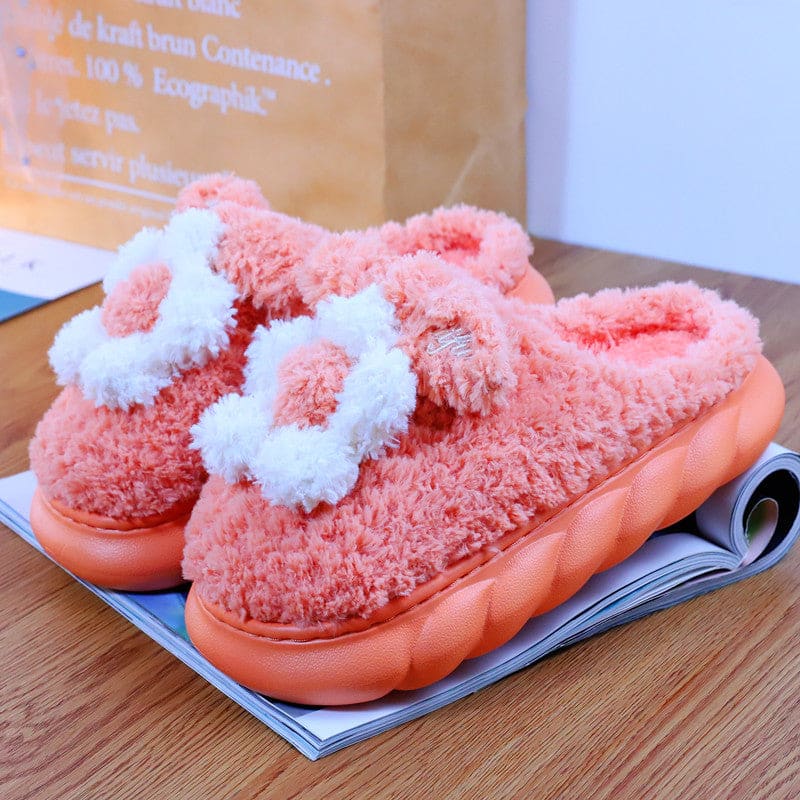 Sweet Comfy Soft Flowers Slippers ON887 - 01 Orange / 36/37