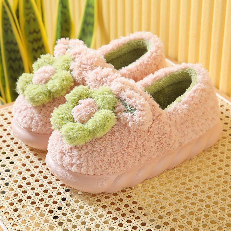 Sweet Comfy Soft Flowers Slippers ON887 - 02 Dusty pink /