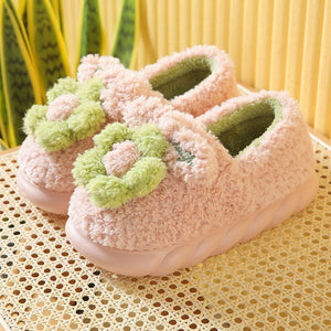 Sweet Comfy Soft Flowers Slippers ON887 - 02 Dusty pink /