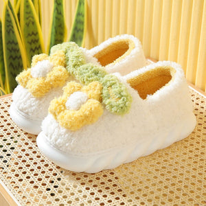 Sweet Comfy Soft Flowers Slippers ON887 - 02 White / 36/37 -