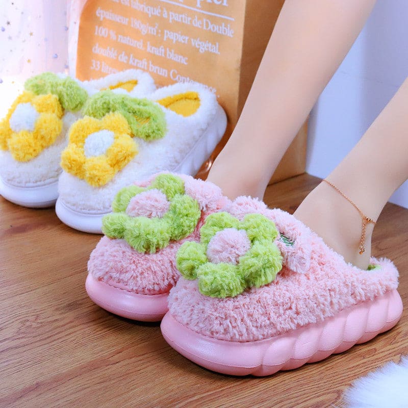 Sweet Comfy Soft Flowers Slippers ON887 - slippers