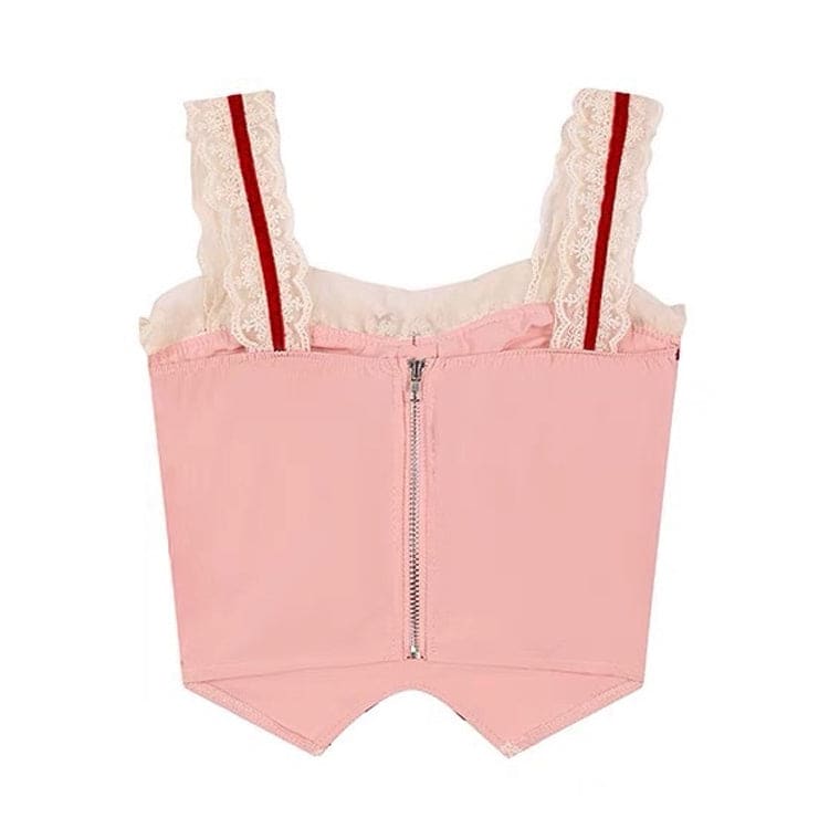 Sweet Coquette Lace Corset Top - Tops