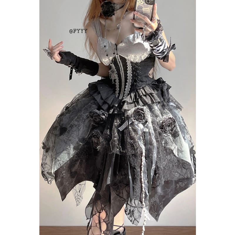 Sweet Corpse Bride Perfect Inspired Lolita Dress ON817 -