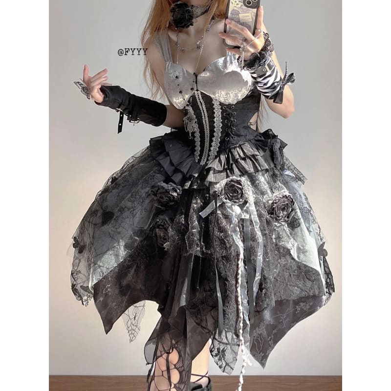 Sweet Corpse Bride Perfect Inspired Lolita Dress ON817 -