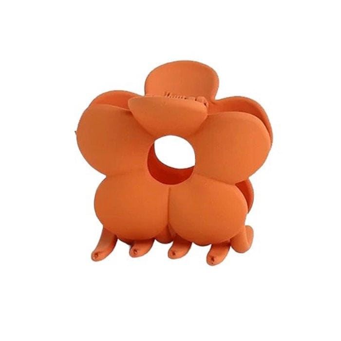 Sweet Flower Hair Claw - Orange - Other