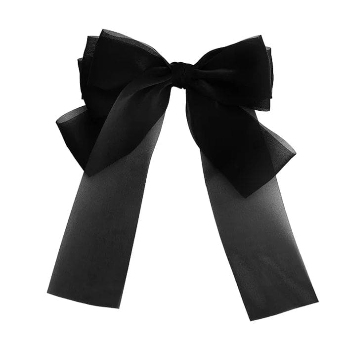 Sweet Flowy Hair Bow - Standart / Black - Other