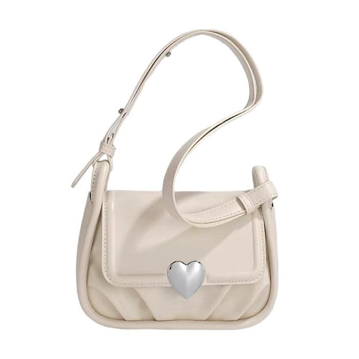 Sweet Heart Shoulder Bag - Standart / Beige - Handbags
