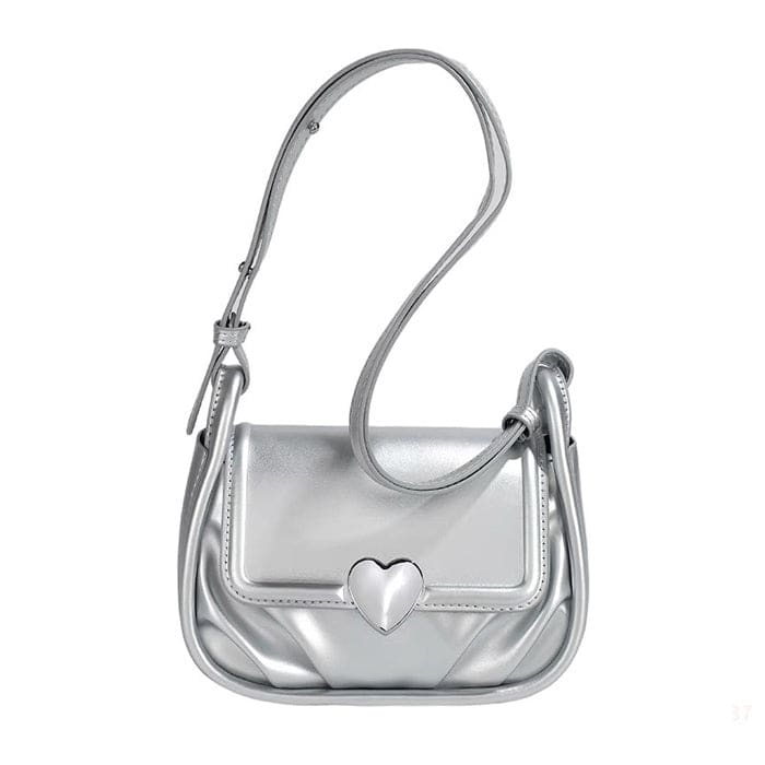 Sweet Heart Shoulder Bag - Standart / Silver - Handbags