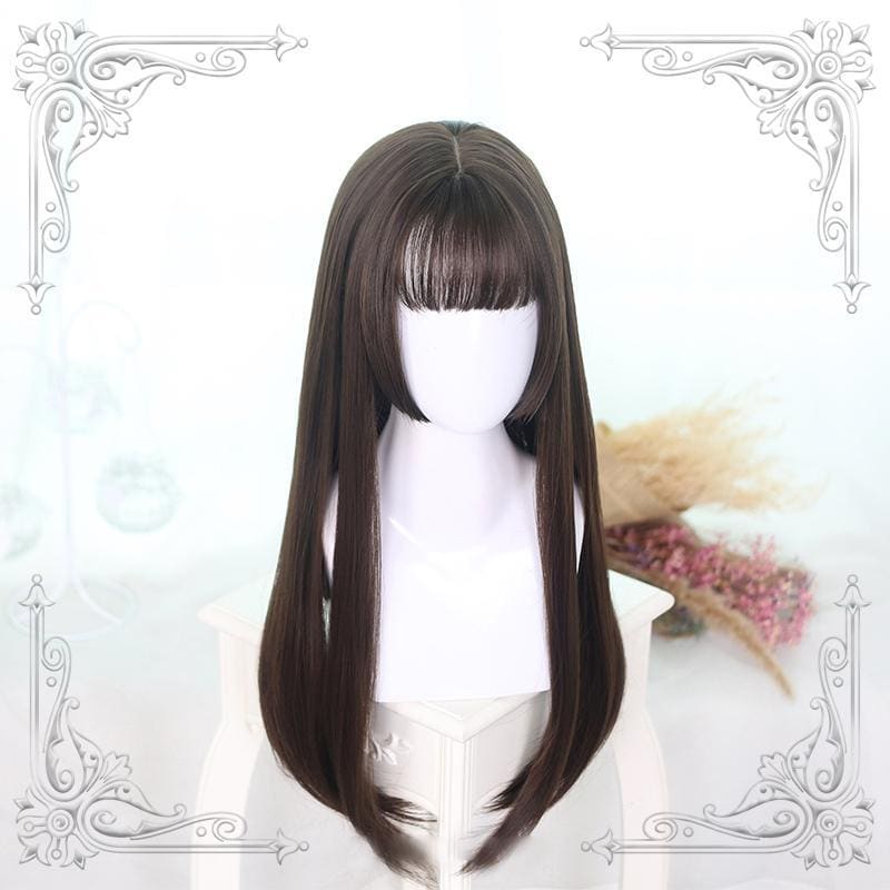 Sweet Hime Cut Long Wig - Brown A / One Size