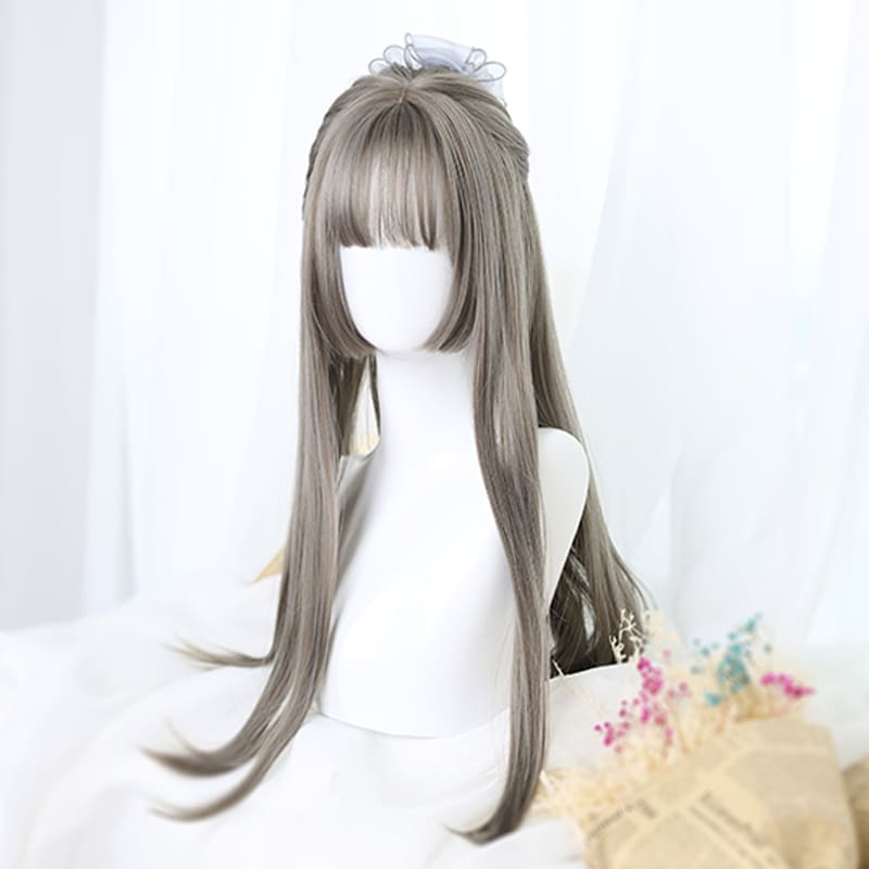 Sweet Hime Cut Long Wig - Steel Gray / One Size