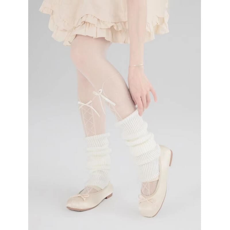 Sweet Knit Long Leg Warmers - Leg warmers only - Beige