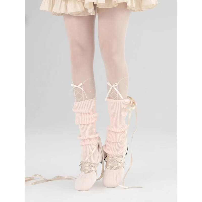 Sweet Knit Long Leg Warmers - Leg warmers only - Pink - leg