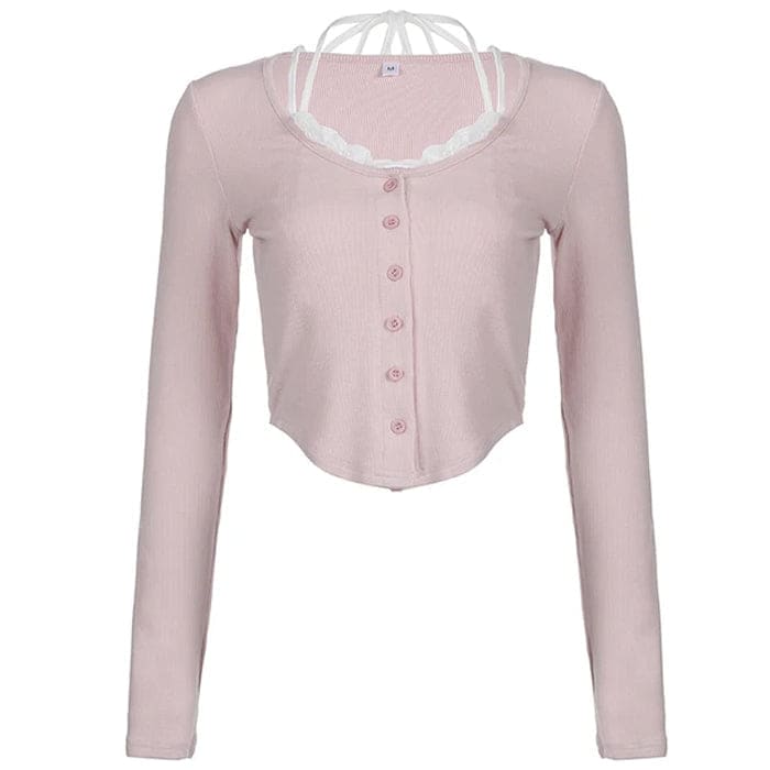 Sweet Layered Pink Top - S / Pink - Tops