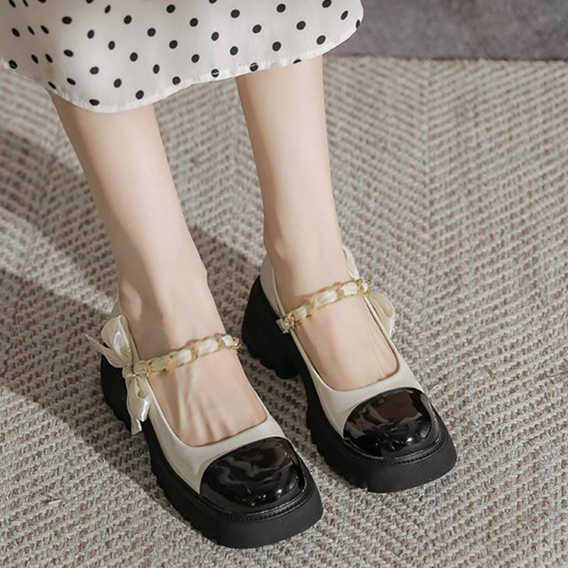 Sweet Lolita Bow Knot Platform Mary Janes Shoes