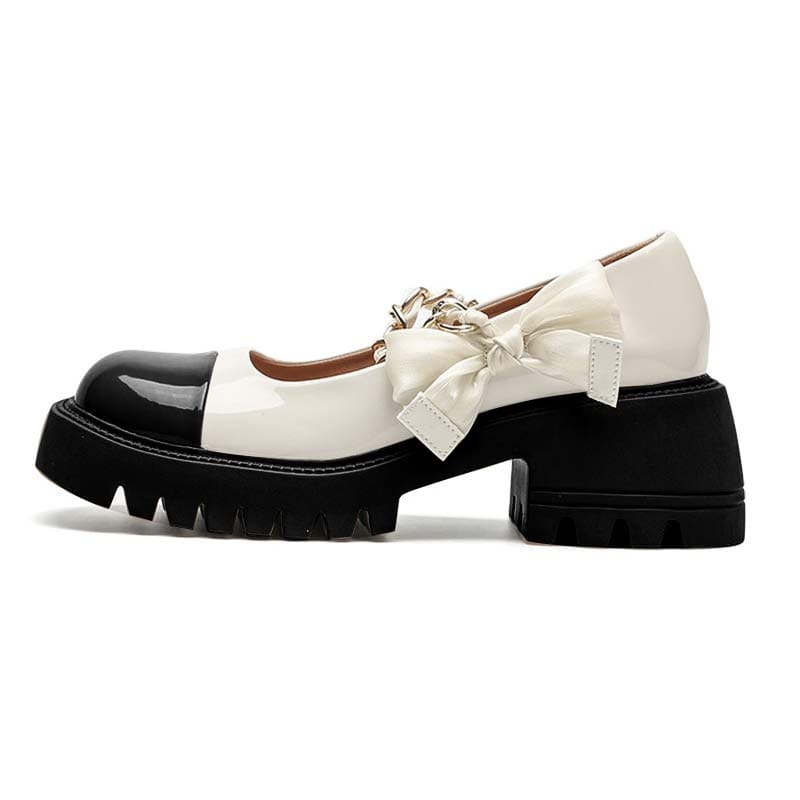 Sweet Lolita Bow Knot Platform Mary Janes Shoes