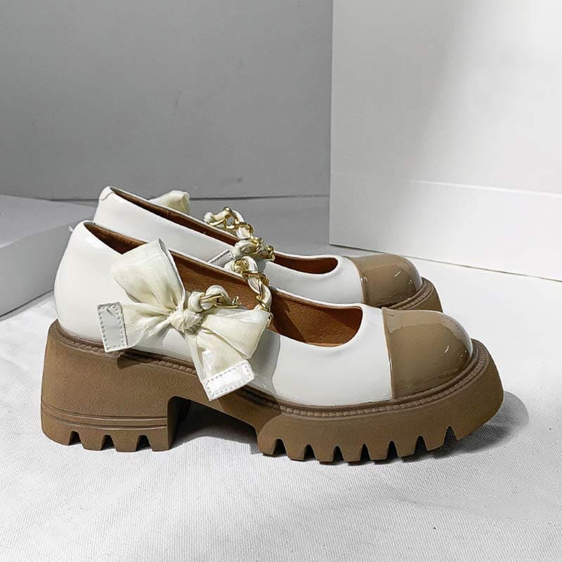 Sweet Lolita Bow Knot Platform Mary Janes Shoes