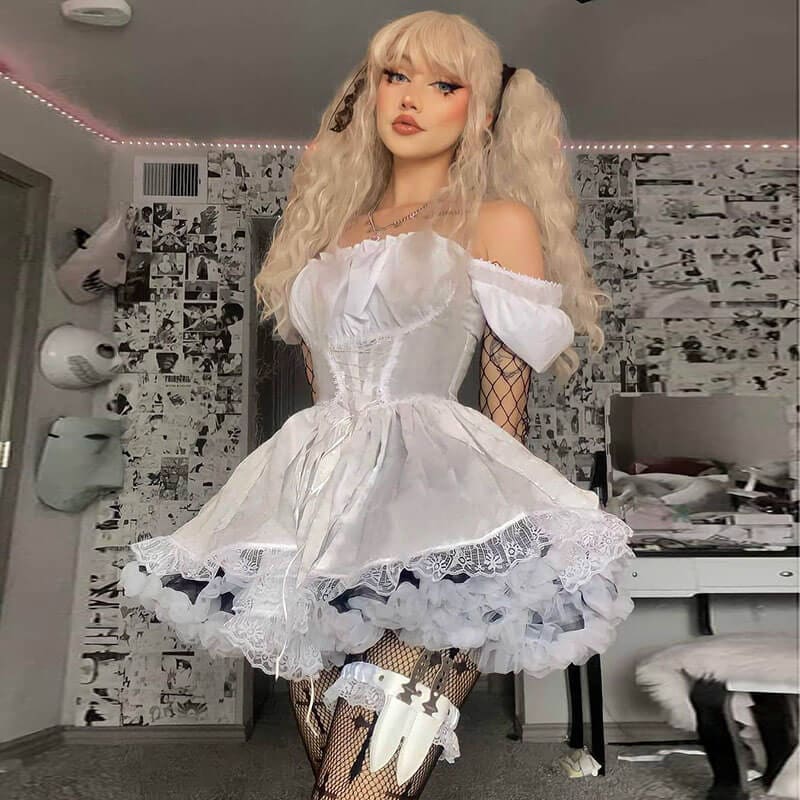 Sweet Lolita Lace Dress - Dresses