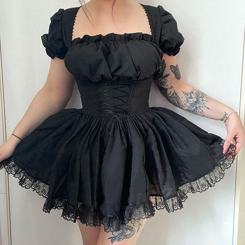 Sweet Lolita Lace Dress - Dresses