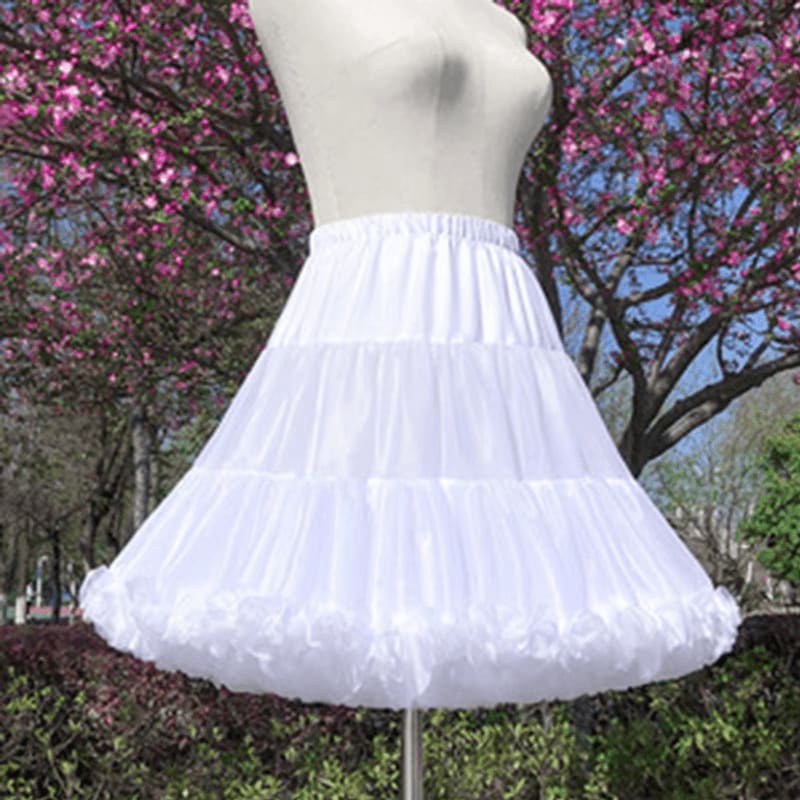 Sweet Lolita Lace Dress - Petticoat only / White / M