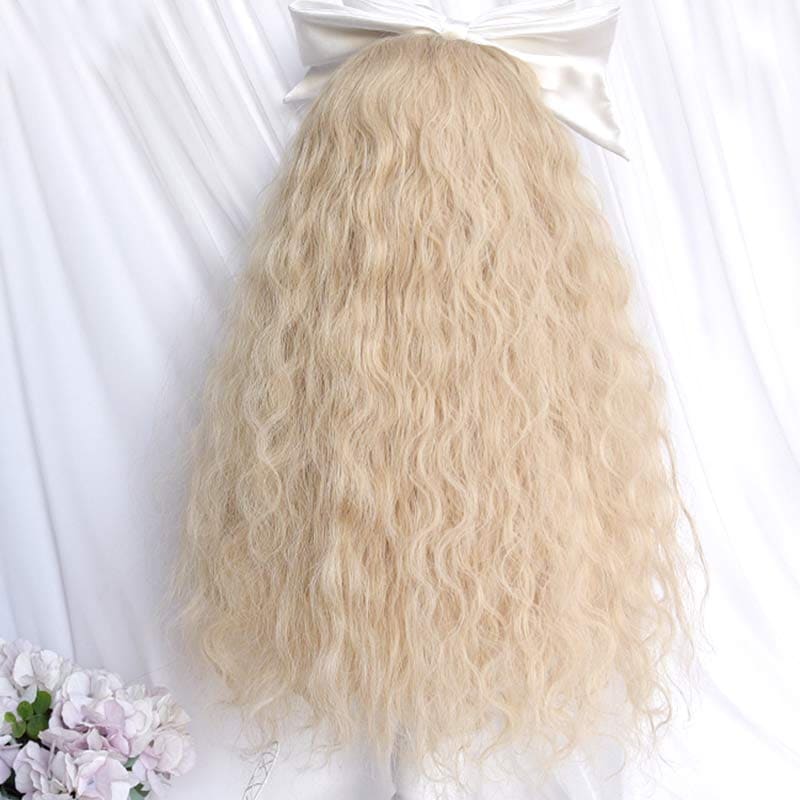 Sweet Long Curly Wig With Curly Bangs