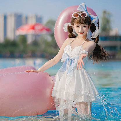 Sweet Mermaid Princess Halter Dress Swimsuit SP17428 - Harajuku Kawaii Fashion Anime Clothes Fashion Store - SpreePicky