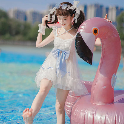 Sweet Mermaid Princess Halter Dress Swimsuit SP17428 - Harajuku Kawaii Fashion Anime Clothes Fashion Store - SpreePicky