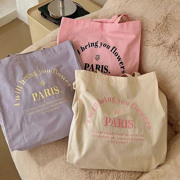 Sweet Paris Embroidered Bag - Handbags