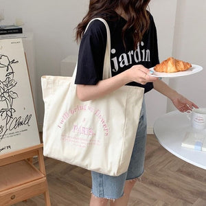 Sweet Paris Embroidered Bag - Standart / Beige - Handbags