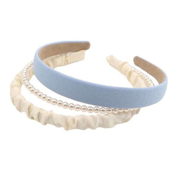 Sweet Pearl Headband Set - Standart / Blue - Other