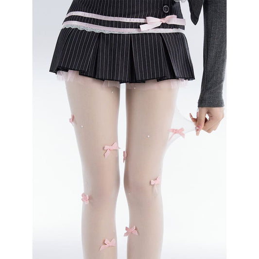 Sweet Pink Bow Tights - Tights