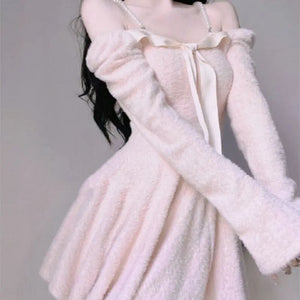 Kawaii Aesthetic Y2K Cute Fairy Sweet Pink Elegant Dress MK Kawaii Store