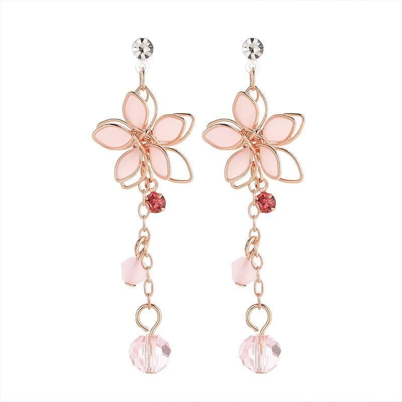 Sweet Pink Fashion Sakura Earrings/Clips MK16045 - earring