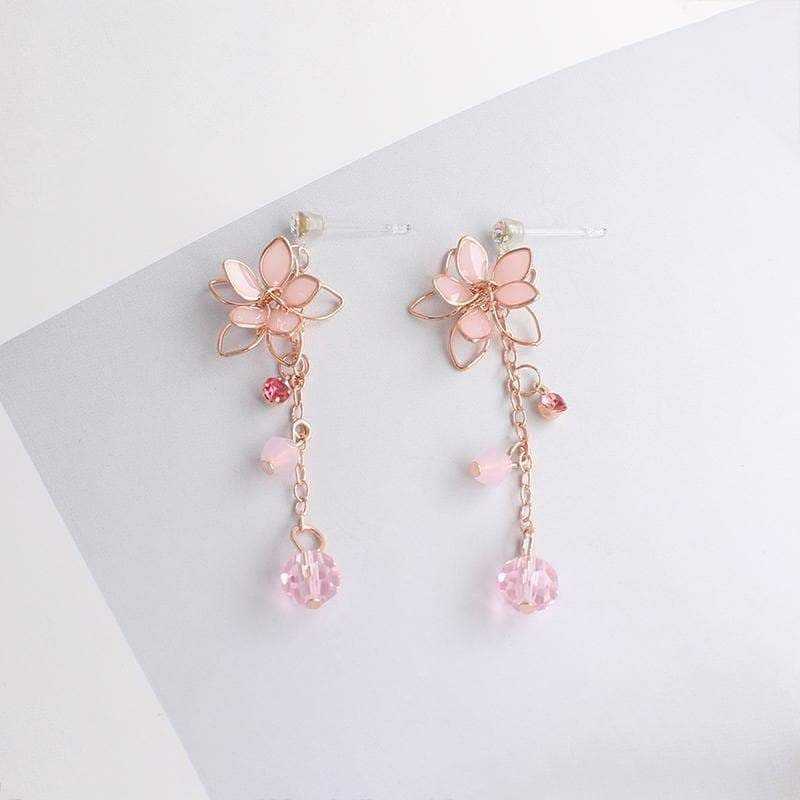 Sweet Pink Fashion Sakura Earrings/Clips MK16045 - Earrings