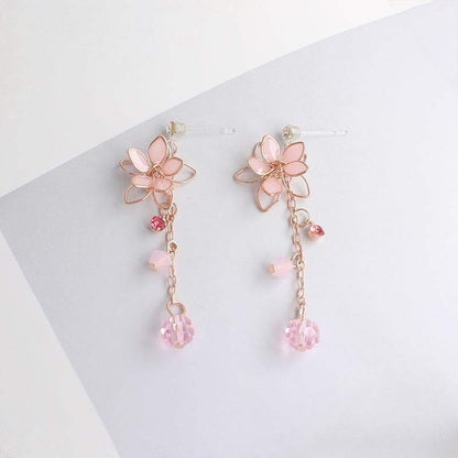 Sweet Pink Fashion Sakura Earrings/Clips MK16045 - Earrings