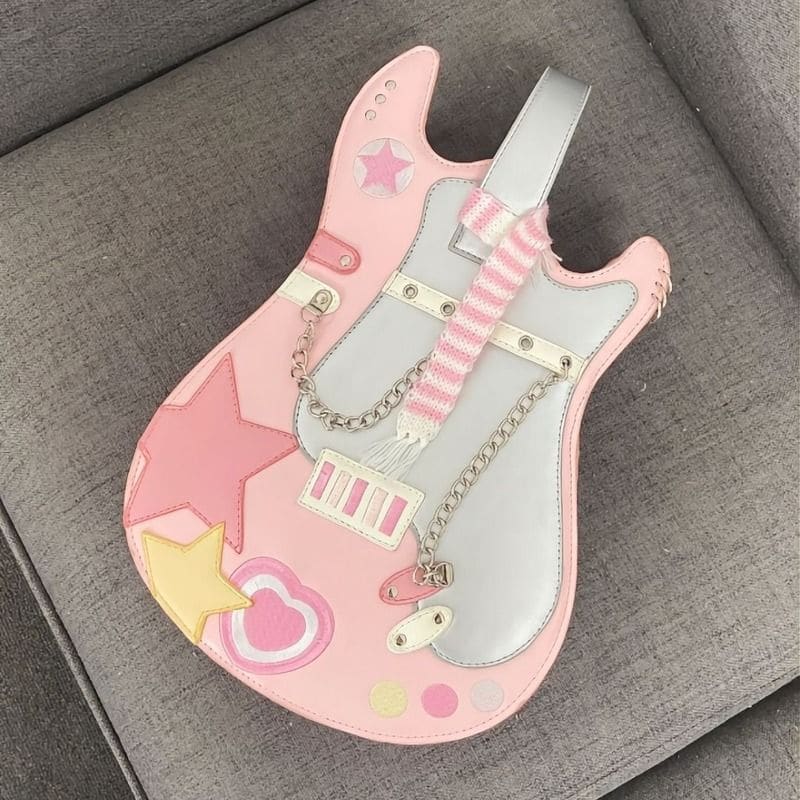 Sweet Pink Guitar Shape Bag - Lovesickdoe