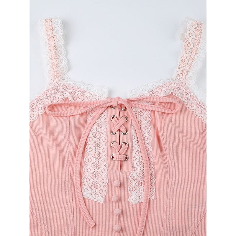 Sweet Pink Lace Camisole - Camisoles & Tank tops