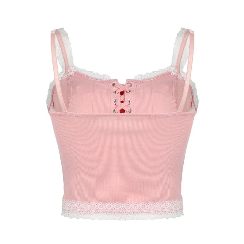 Sweet Pink Lace Camisole - Camisoles & Tank tops