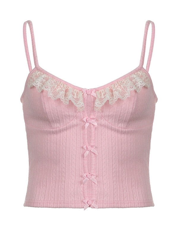 Sweet Pink Sexy Bows Camisole - Camisoles & Tank tops
