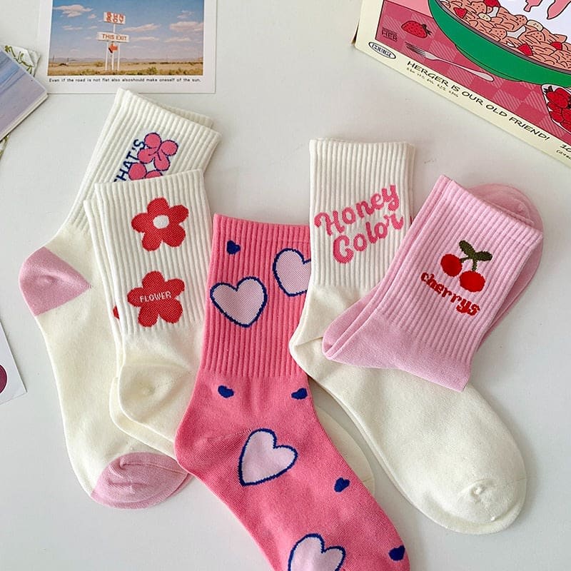 Sweet Pink Socks Set - Socks