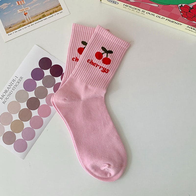 Sweet Pink Socks Set - Cherry - Socks