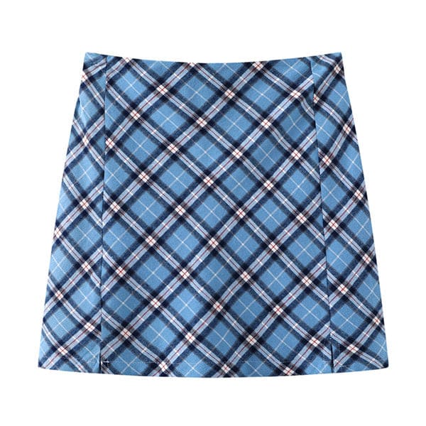 Sweet Plaid Mini Skirt - Skirt