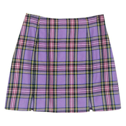 Sweet Plaid Mini Skirt - Skirt