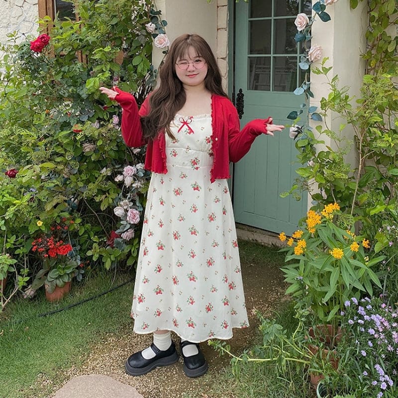 Sweet Retro Sling Floral Dress