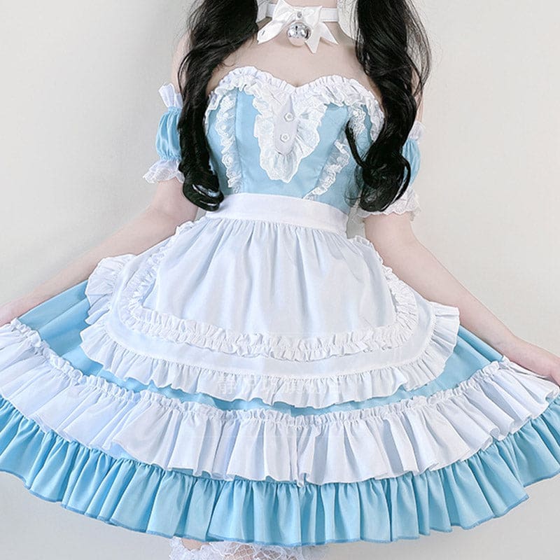 Sweet Rulffled Maid Lolita Dress