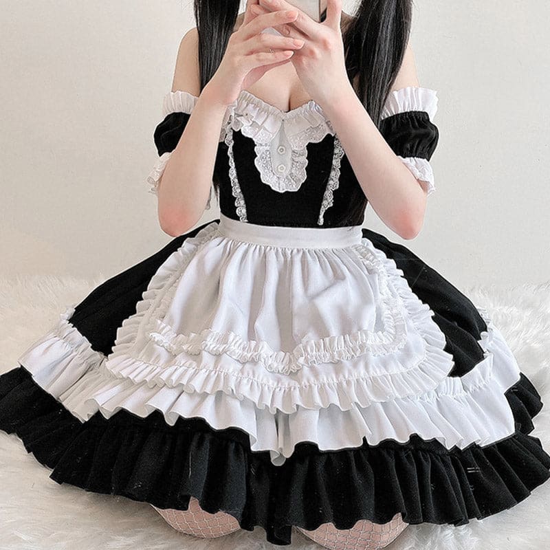 Sweet Rulffled Maid Lolita Dress