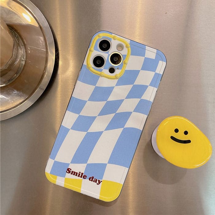 Sweet Smile Plaid iPhone Case - IPhone Case