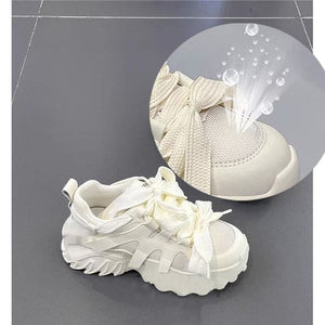 Sweet Stylish Chic White Bow Sneakers ON875 - Mesh Styles /