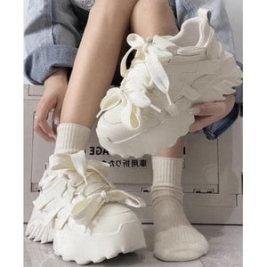 Sweet Stylish Chic White Bow Sneakers ON875 - Regular Styles