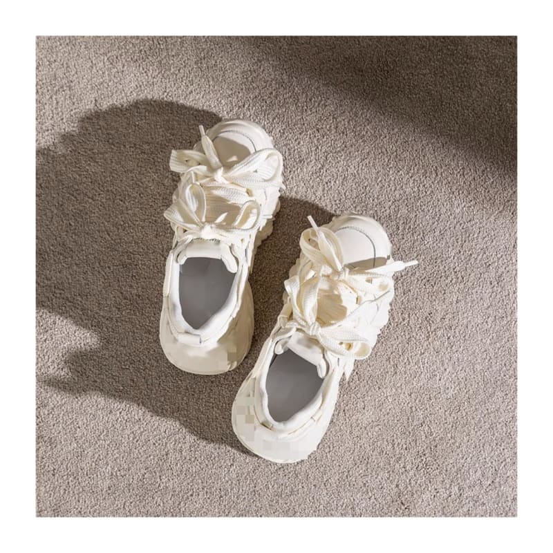 Sweet Stylish Chic White Bow Sneakers ON875 - shoes